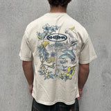 Chopped Maui Tee - Cooly - Surf Wax White