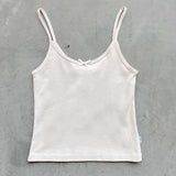 Maddison Singlet - Mini Bow - Chalk