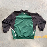 GREEN ADIDAS QTR ZIP CREW X LARGE