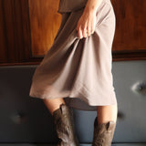 Marissa Midi Skirt - Stone Brown