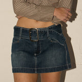 Walker Denim Mini Skirt - Walker Wash