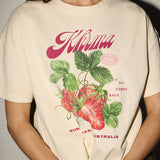Boyfriend Tee - Strawberry Organics - Cream