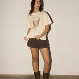 Boyfriend Tee - East Coast Bottlebrush - Cream