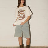 Throwback Tee - Snake Swirl - Off White