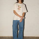Throwback Tee - Vintage Rose - Off White