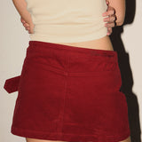 Cherry Mini Skirt - Deep Cherry
