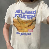 Boyfriend Tee - Island Fresh Bananas - Off White