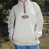 Vintage Polar Quarter Zip Jumper - Mylk