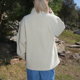 Vintage Polar Quarter Zip Jumper - Mylk