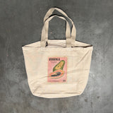 School Tote - Papaya Stamp - Natural
