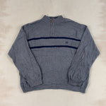 CHAPS GREY QUARTER ZIP - X LARGE