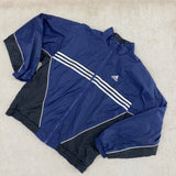 ADIDAS ZIP UP JACKET BLUE MEDIUM