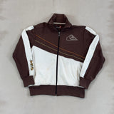 QUIKSILVER BROWN & WHITE JACKET - MEDIUM