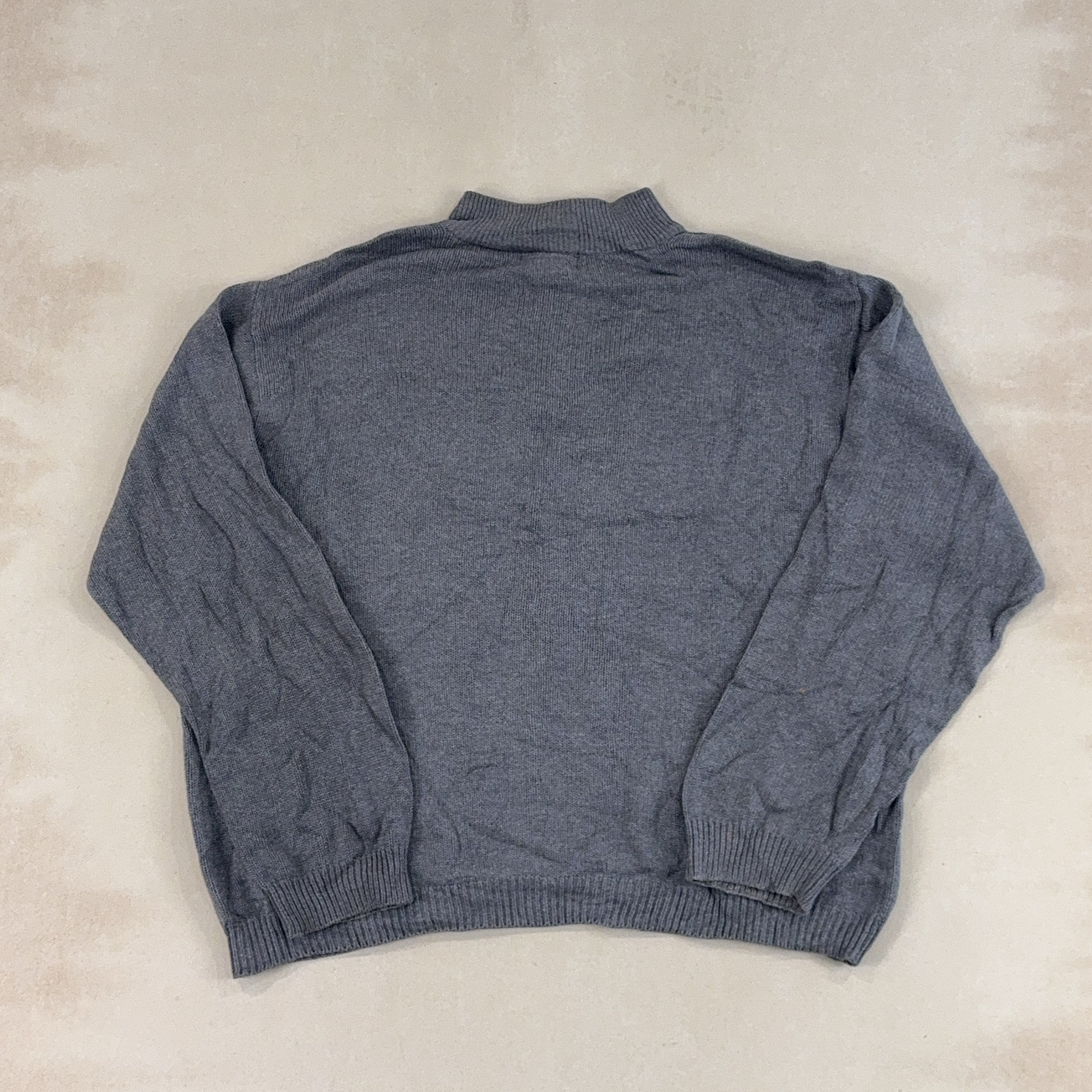 CHAPS GREY QUARTER ZIP - X LARGE