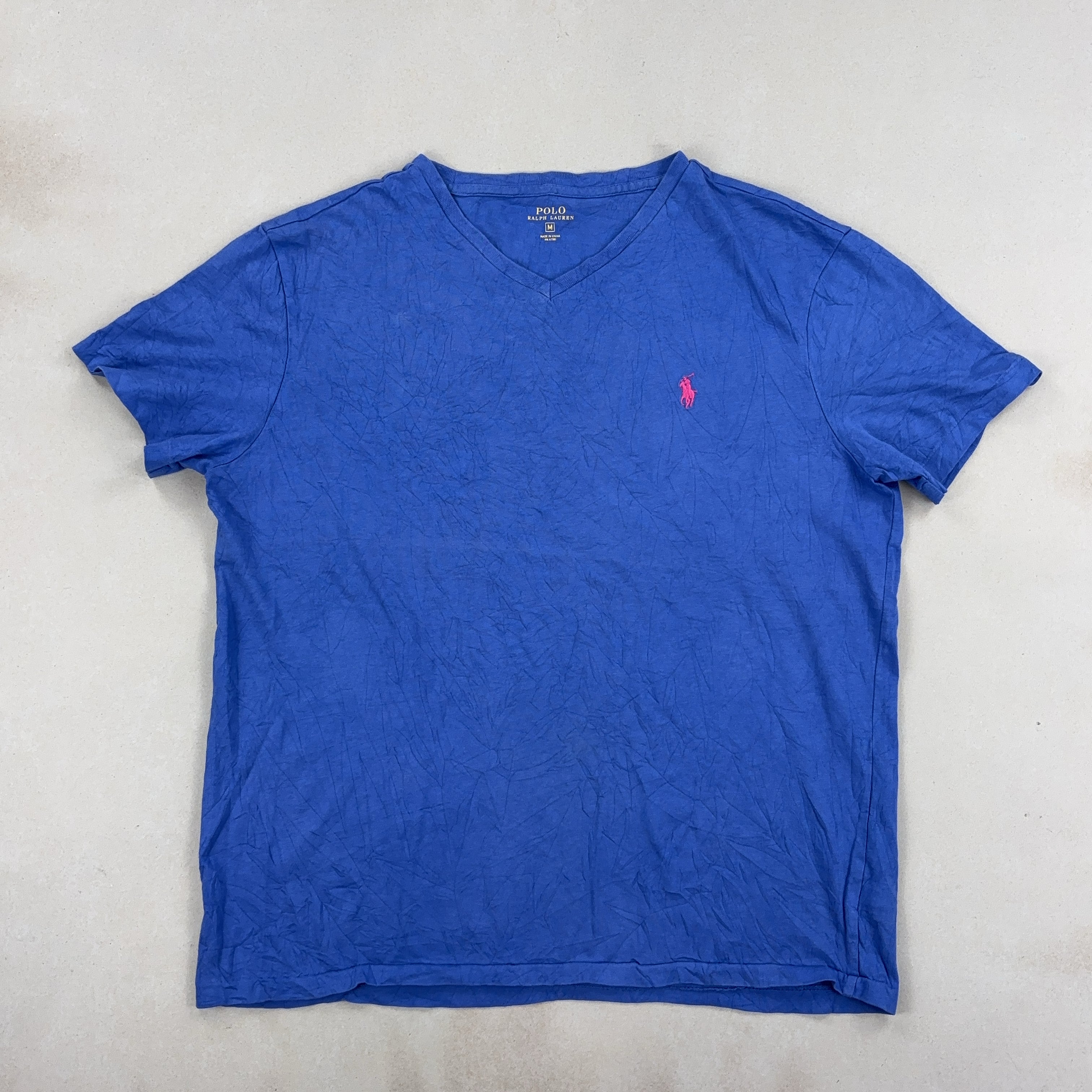 RALPH LAUREN BLUE TEE - MEDIUM