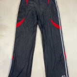 ADIDAS BLACK AND RED SPORT PANTS - X LARGE