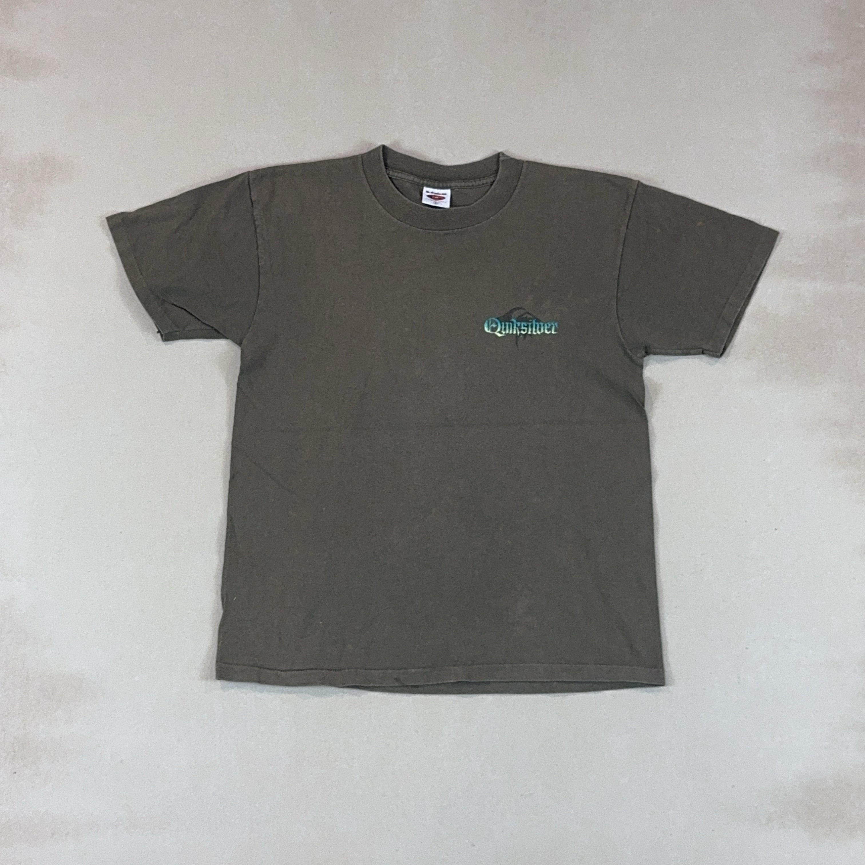 QUIKSILVER KHAKI TEE - SMALL