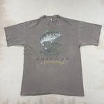 GRAPHIC WASHED BROWN TEE - LARGE