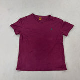 RALPH LAUREN BURGUNDY TEE - MEDIUM