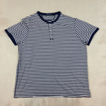 POLO RALPH LAUREN STRIPED NAVY BLUE TEE - 2X LARGE