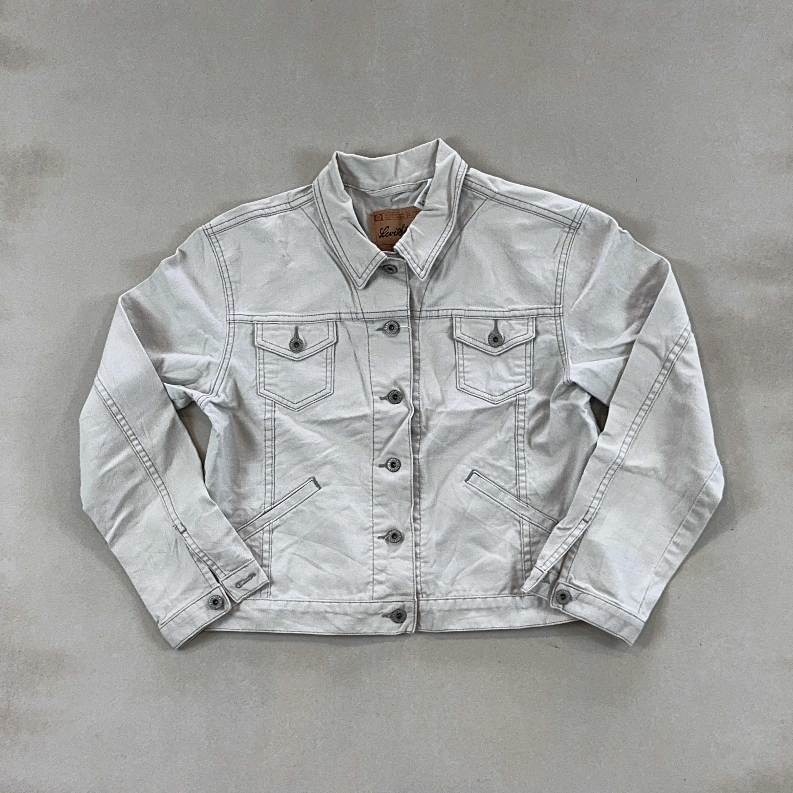 LEVI'S BEIGE DENIM JACKET - MEDIUM