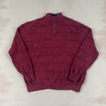 CHAPS BURGUNDY KNIT - X LARGE