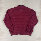 CHAPS BURGUNDY KNIT - X LARGE