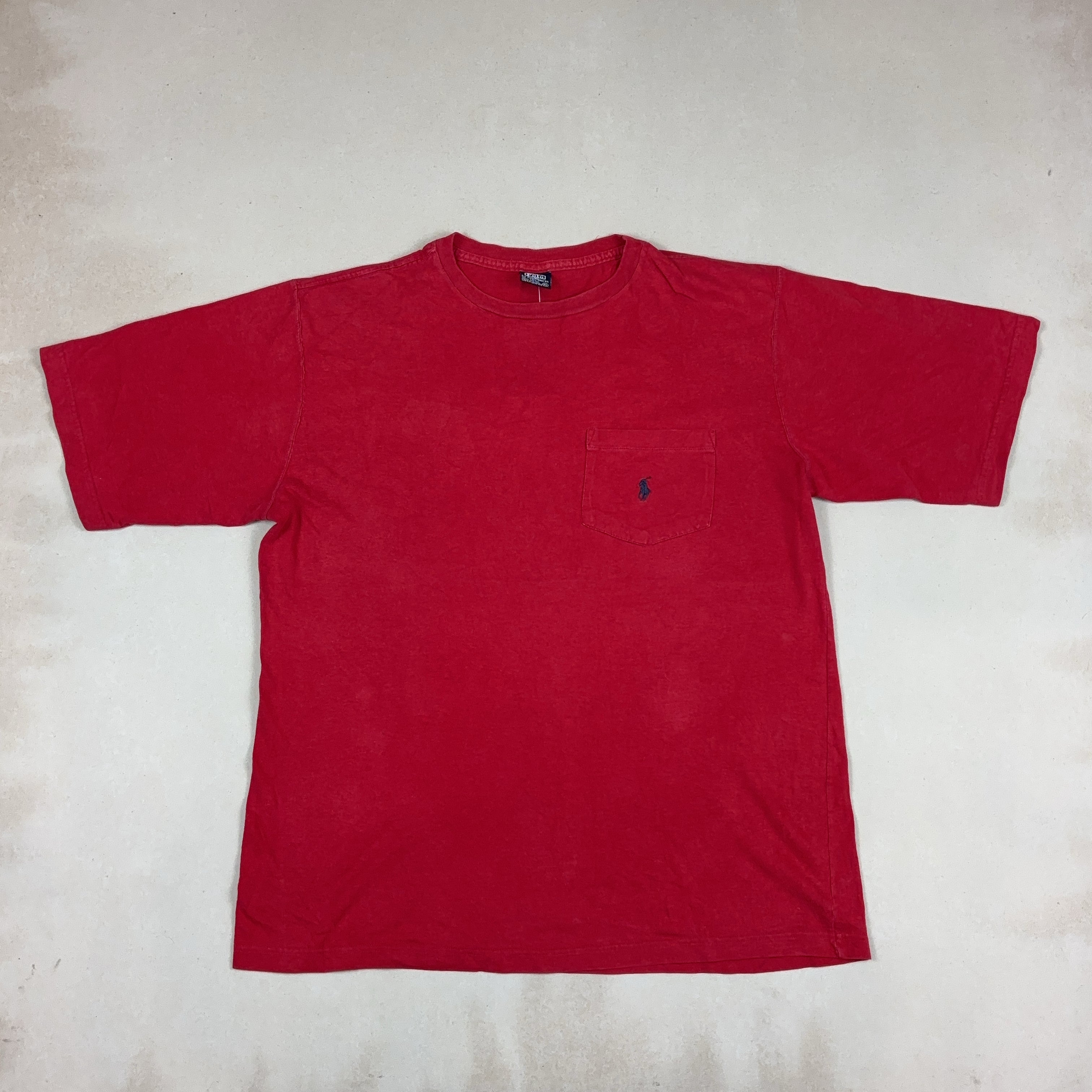 POLO RALPH LAUREN RED TEE - X LARGE