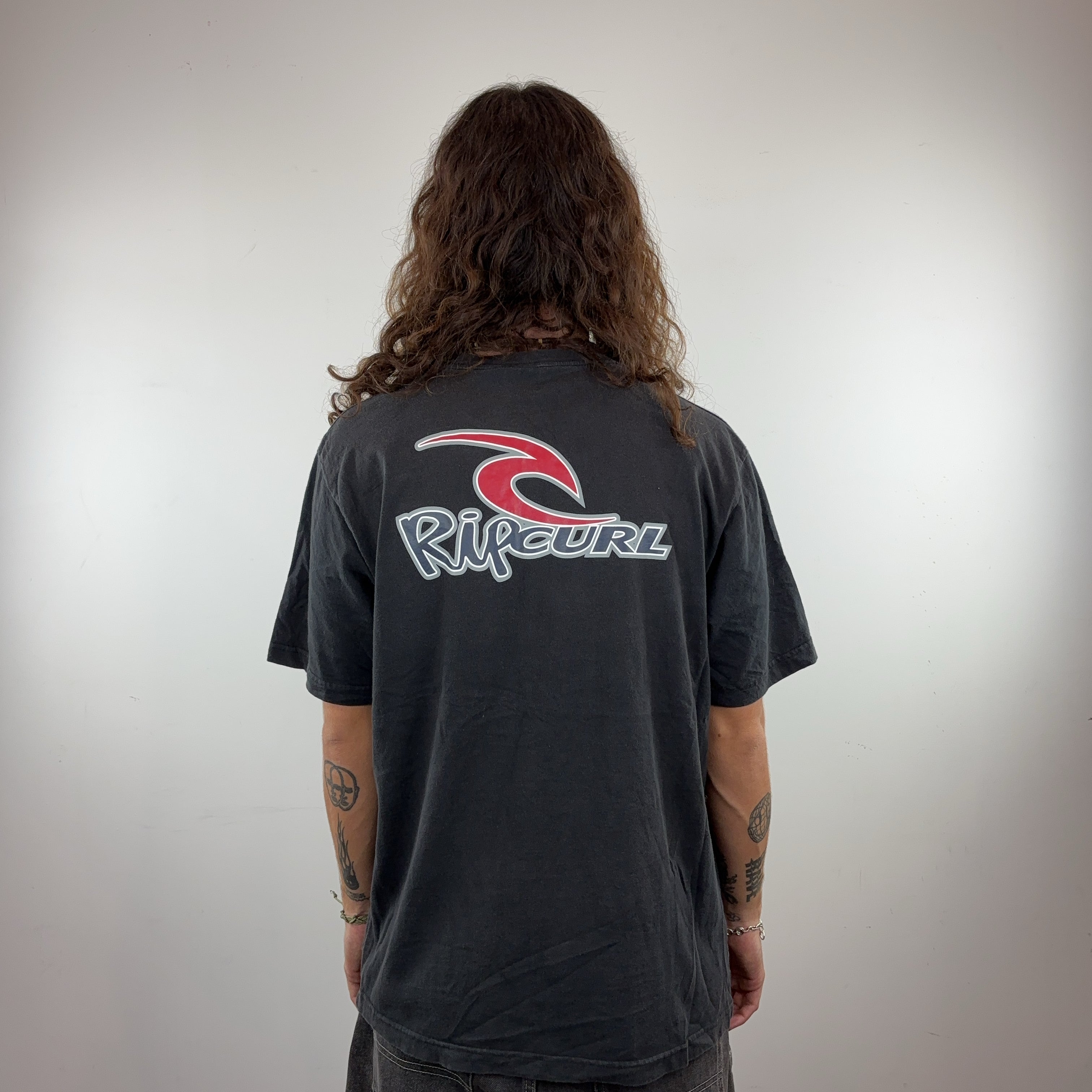 BLACK RIPCURL TEE - LARGE