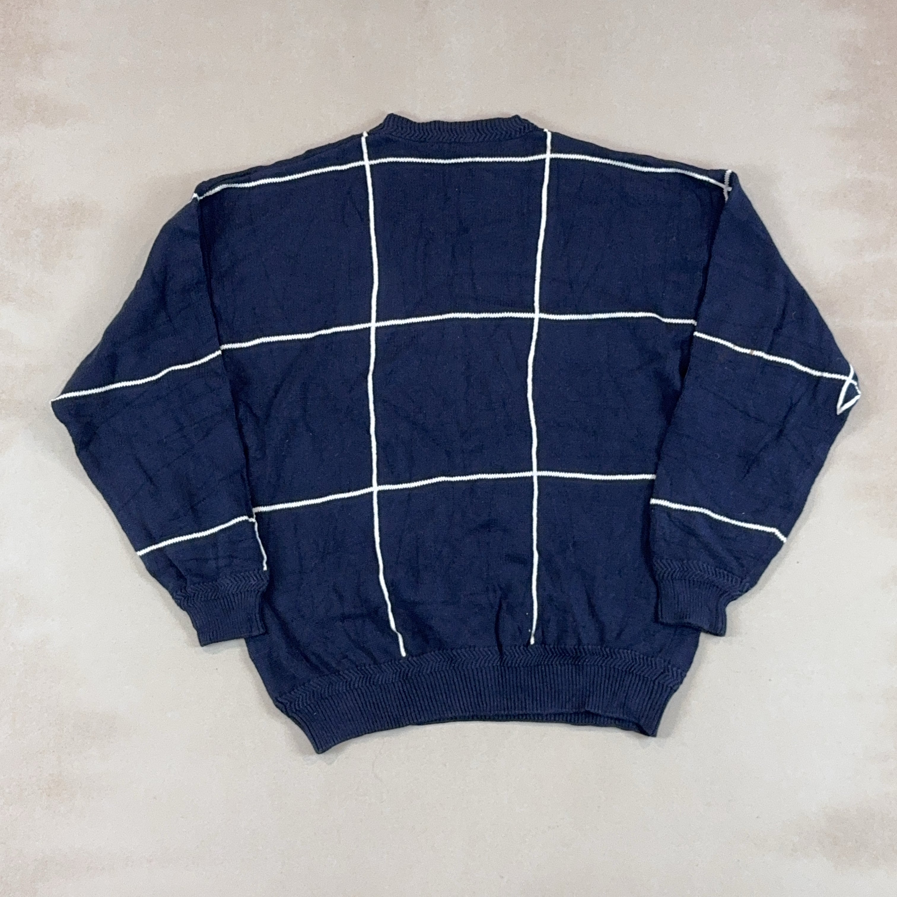 NAUTICA NAVY & WHITE KNIT - X LARGE