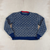 BLUE & GREY KNIT - MEDIUM
