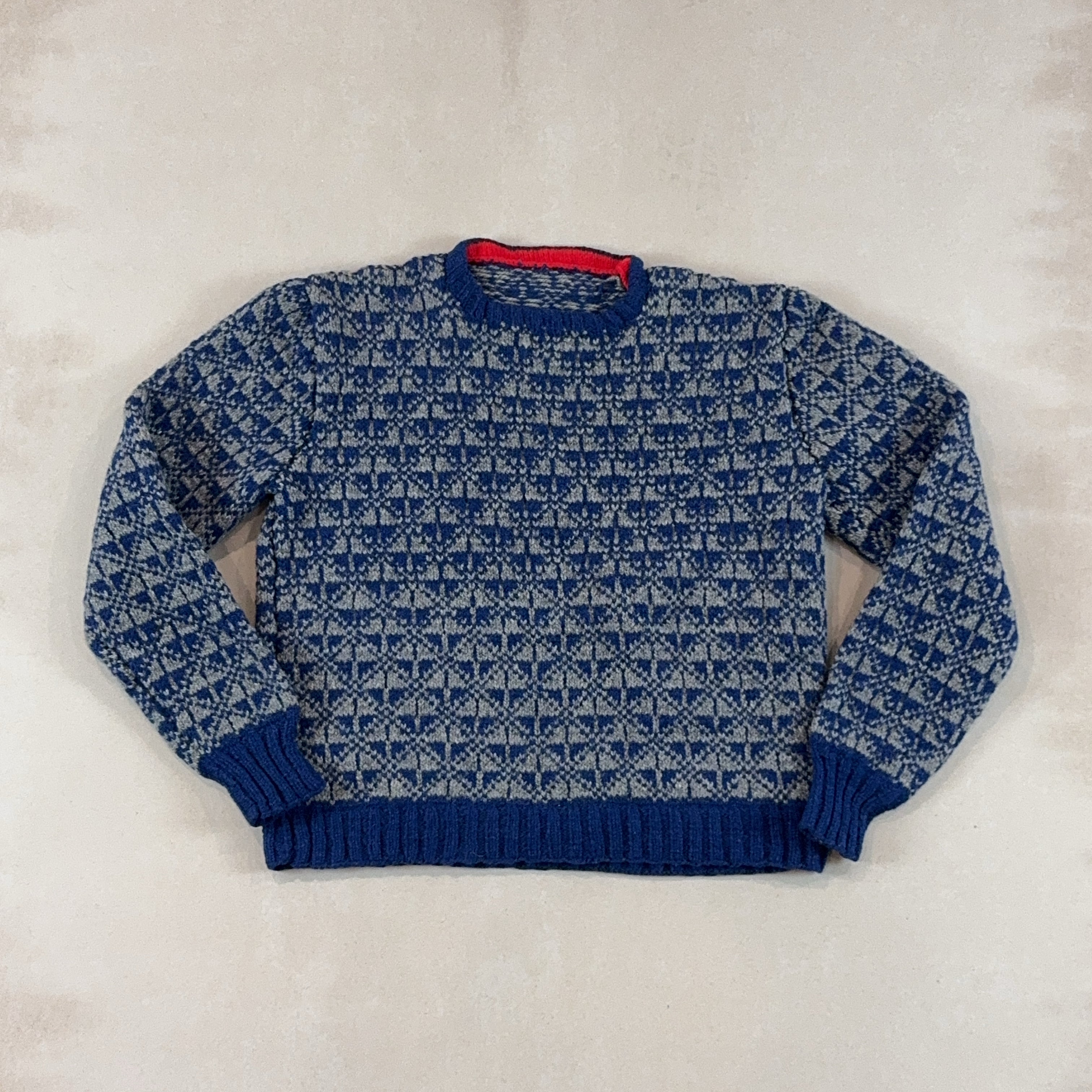 BLUE & GREY KNIT - MEDIUM