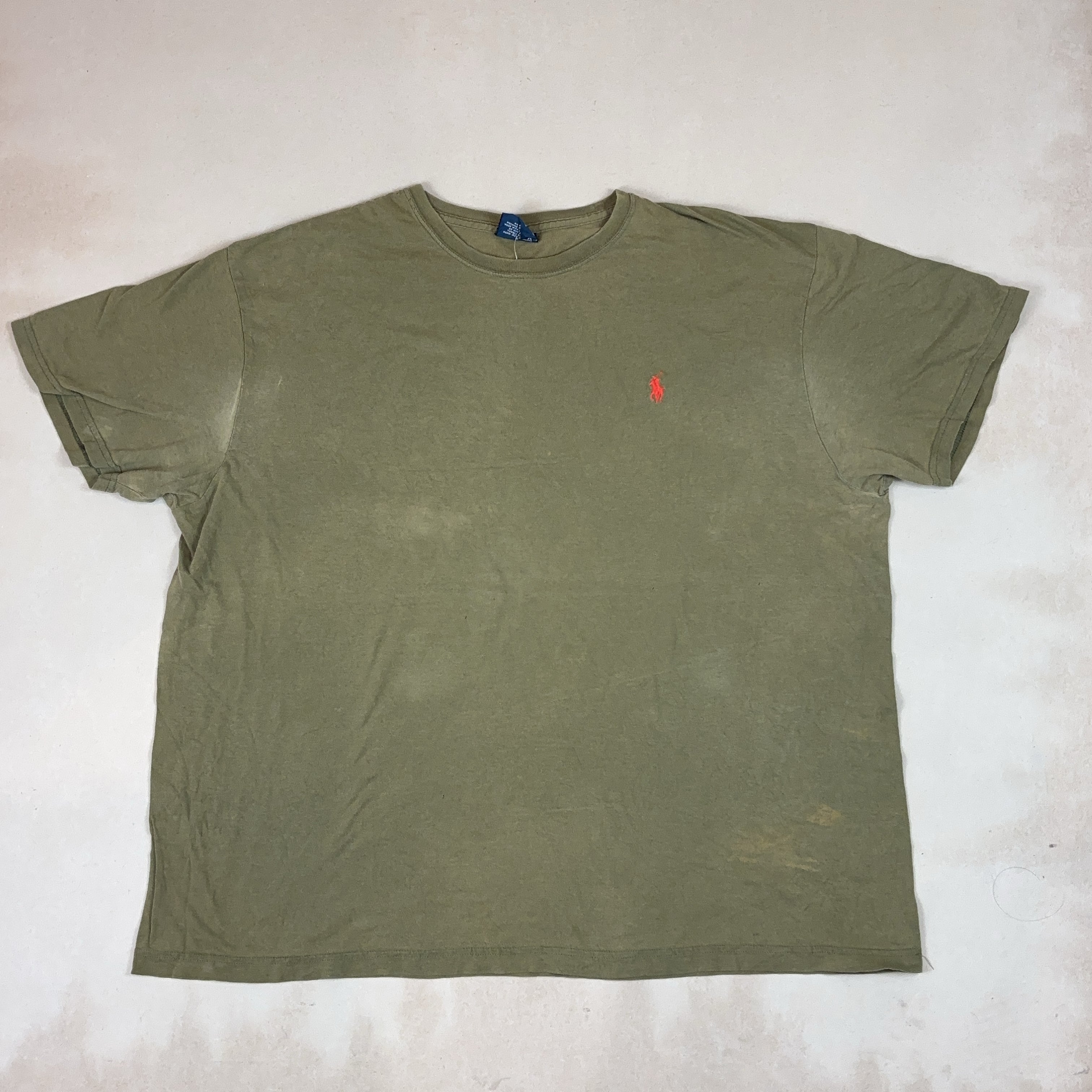 RALPH LAUREN OLIVE GREEN TEE - X LARGE