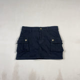 VINTAGE BLACK DENIM SKIRT - SMALL