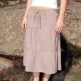 Tessa Skirt - Brown Check