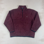NAUTICA MAROON QUARTER ZIP - LARGE