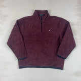 NAUTICA MAROON QUARTER ZIP - LARGE