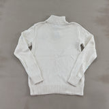 POLO RALPH LAUREN WHITE QUARTER ZIP - SMALL