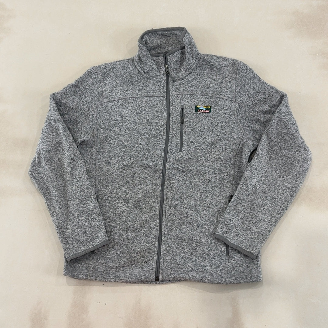 L.L.BEAN GREY FLEECE - MEDIUM