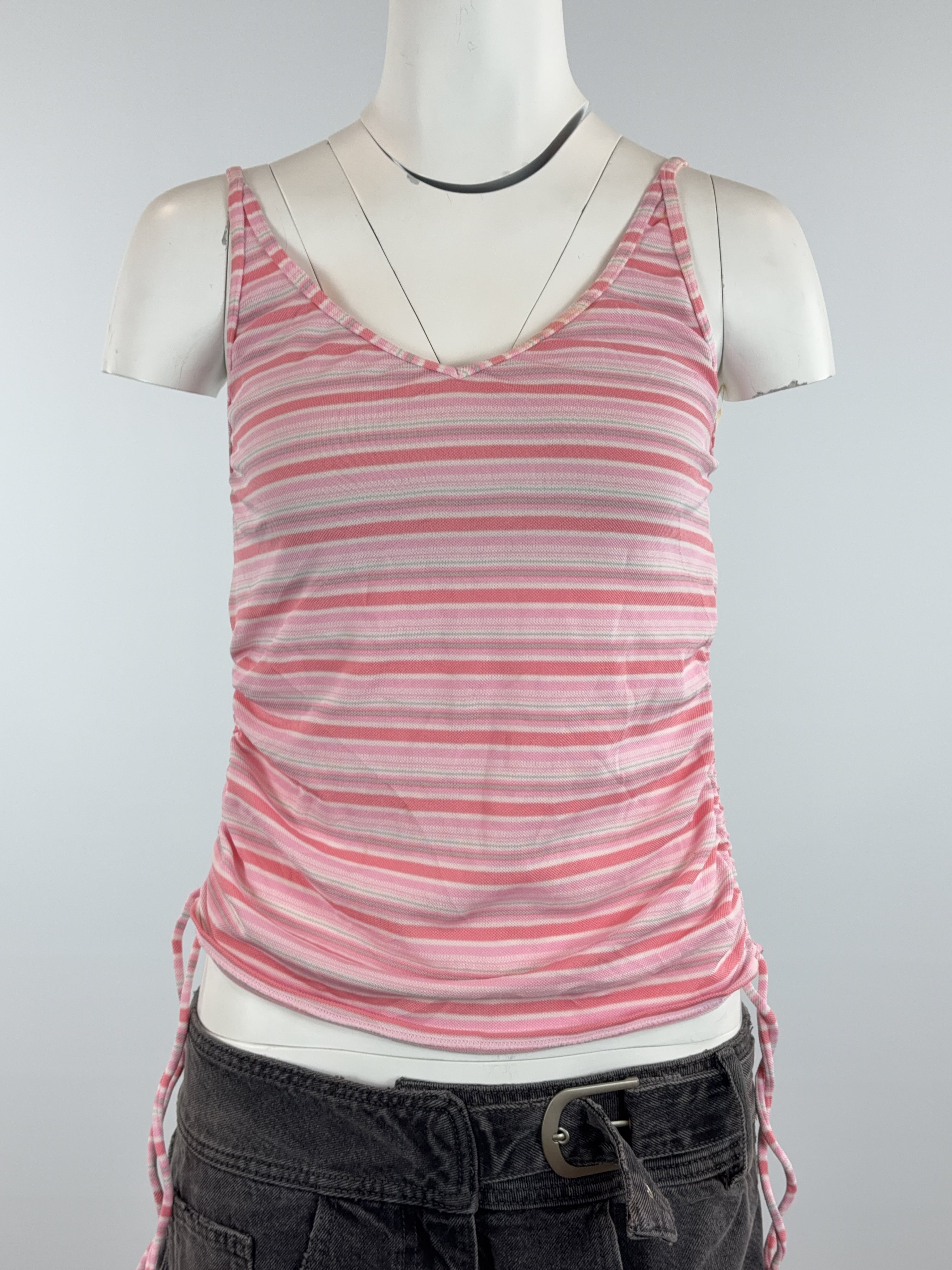 PINK STRIPE TANKINI - SMALL