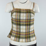 BROWN CHECK TANKINI - SMALL