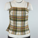 BROWN CHECK TANKINI - SMALL