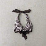 STRIPED BIKINI TOP - X SMALL