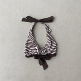 STRIPED BIKINI TOP - X SMALL