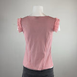 PINK V-NECK TOP - MEDIUM