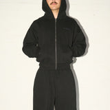 Comfy Zip Hood - Black