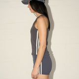 Sporty V Neck Tank - Phantom