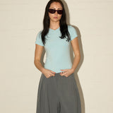 Refine V Neck - Soda Blue