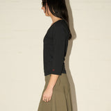 Refine Chopped LS Top - Black