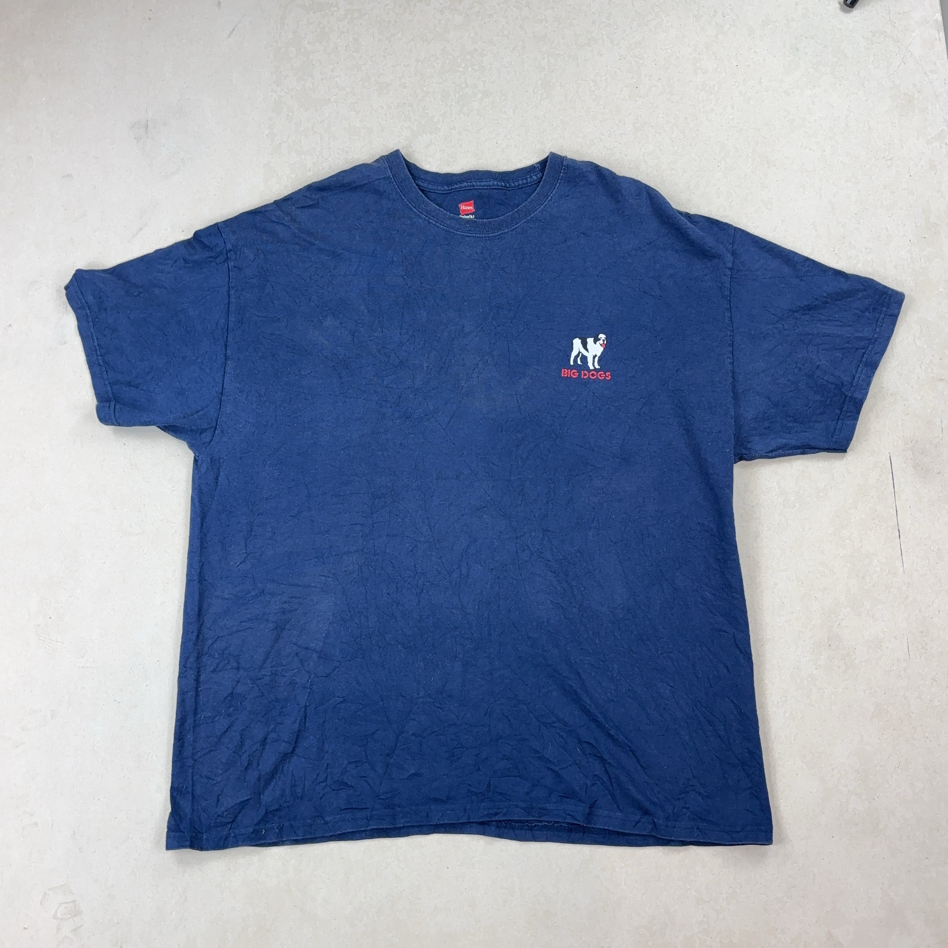 'BIG DOGS' DARK BLUE TEE - X LARGE